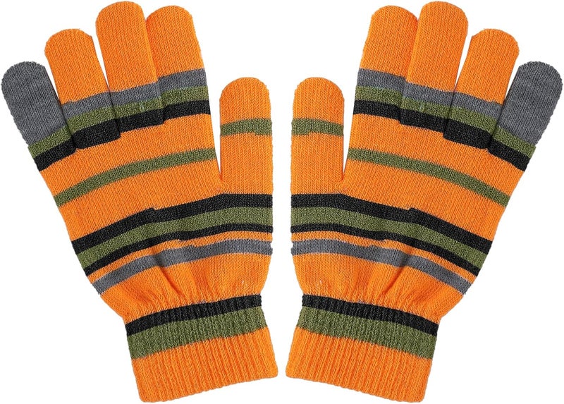 GLIGARA Halloween Movie Cosplay Stuff Striped Orange And Green Fuzzy Gloves Accessories - Image 4